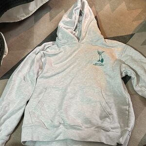Eleven eleven Gray Hoodie with Graphic Print